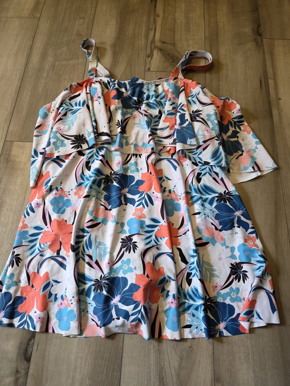 Bloom Chic Tropical Print Swim Dress